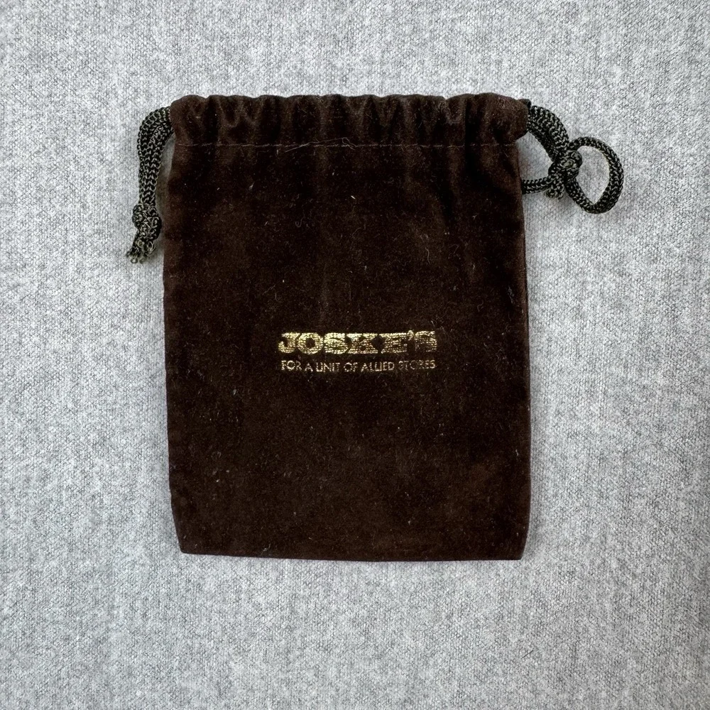 Vintage Joskes Drawstring Dust bag Jewelry Pouch Cover Gold Logo